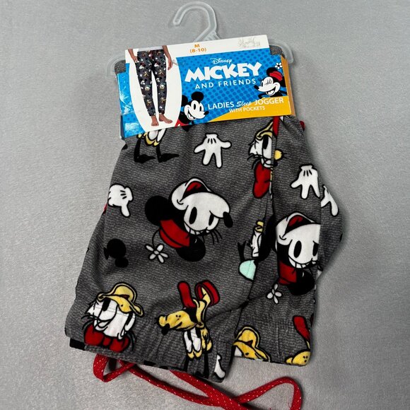 Mickey & Minnie Mouse and Friends Ladies Med Sleep Jogger With Pockets Disney - Picture 2 of 5